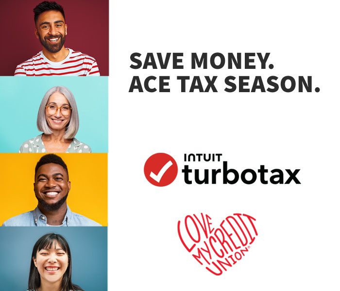 TurboTax Sweepstakes with images of two young men, a young woman, and an older woman